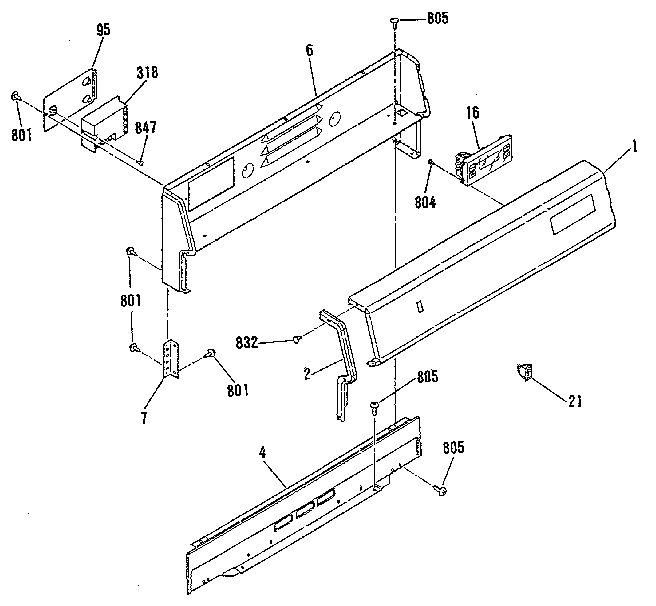 Kenmore 9117279182 backguard section diagram