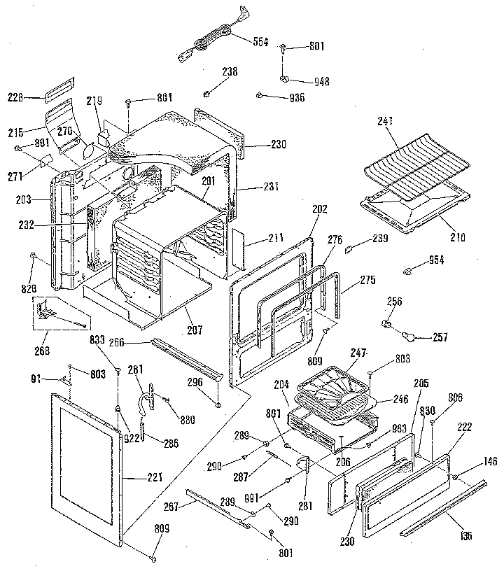 Kenmore 9117279182 body section diagram