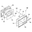 Kenmore 9117279182 oven door section diagram