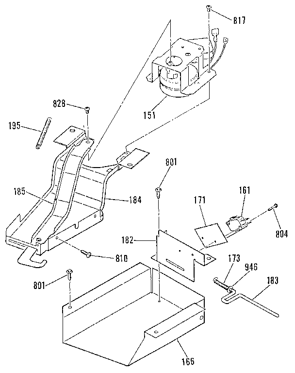 Kenmore 9113678812 door lock section diagram