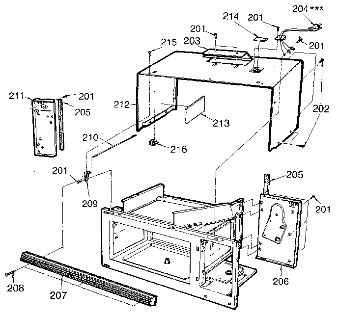 Kenmore 7218815181 cabinet diagram