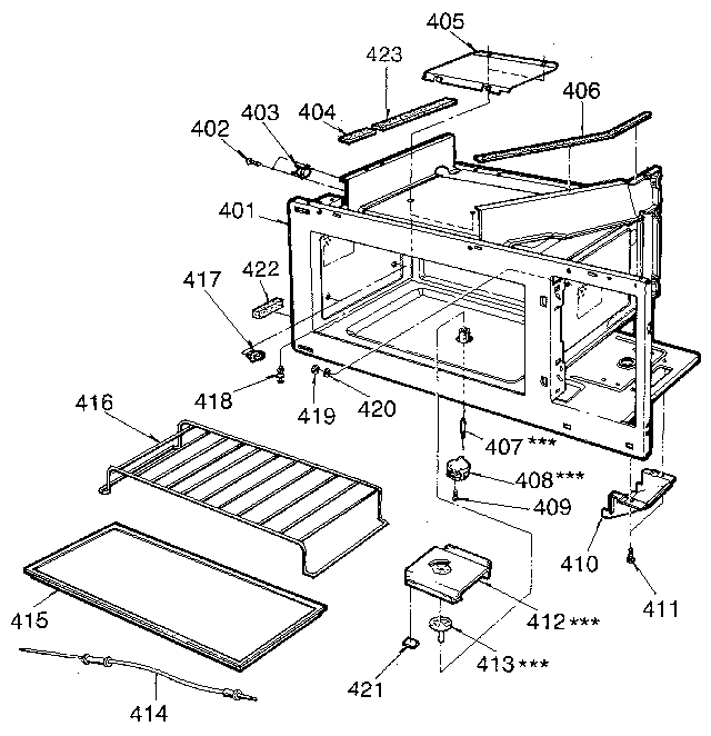 Kenmore 7218815181 cavity diagram