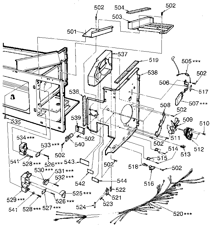 Kenmore 7218815181 switches and microwave diagram