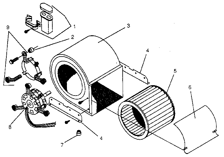 ICP NLOC150CK01 blower assembly diagram