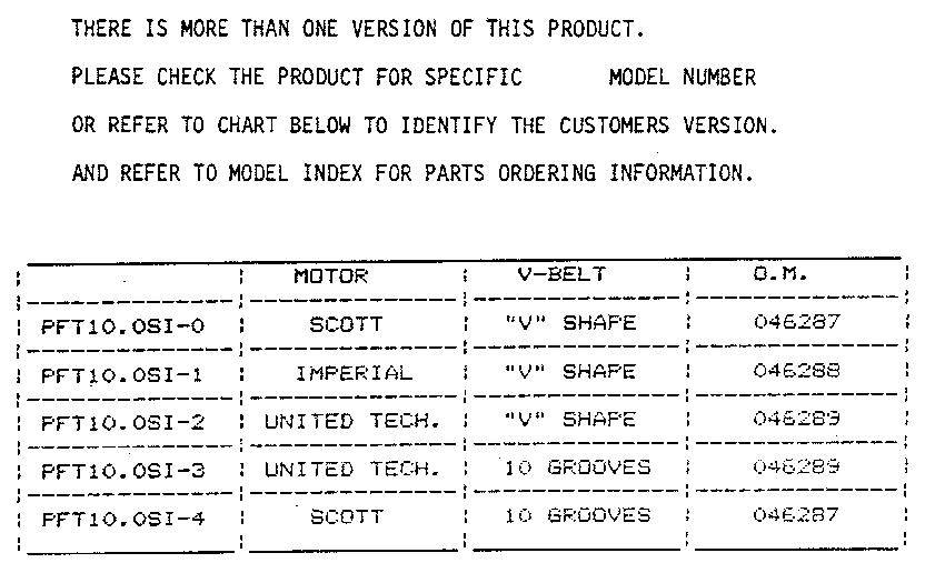 Proform PFT10.0SI model note diagram