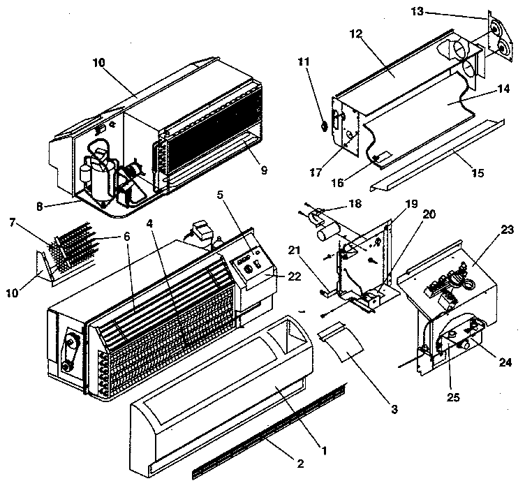 Climette/Keeprite/Zoneaire THA07R25STA non functional parts diagram