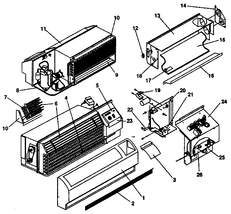 Climette/Keeprite/Zoneaire THA12K50STA non functional parts diagram