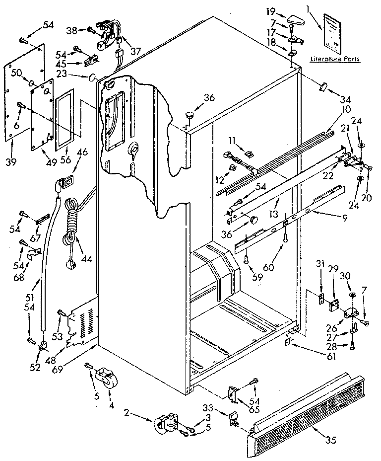 Kenmore 1069608784 cabinet diagram