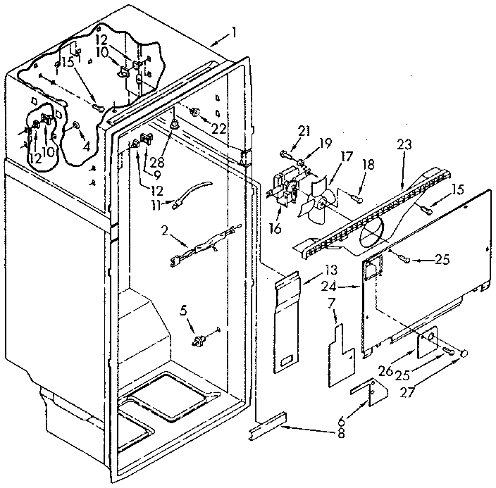 Kenmore 1069608784 liner diagram