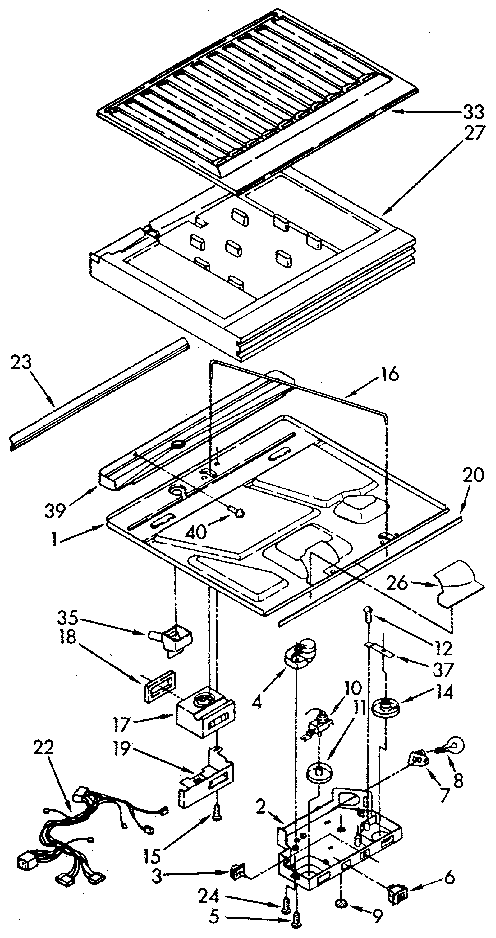 Kenmore 1069608784 compartment separator diagram