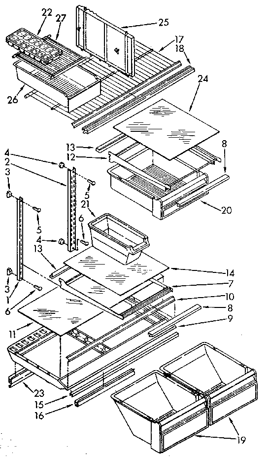 Kenmore 1069608784 shelf diagram