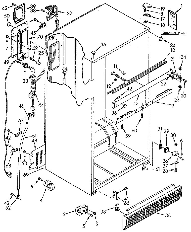 Kenmore 1069700582 cabinet diagram