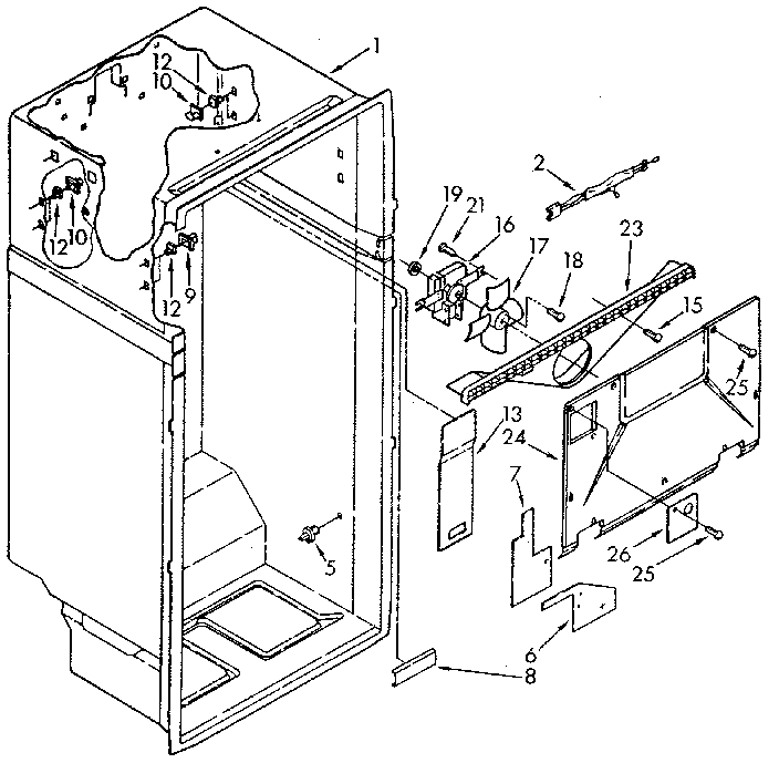 Kenmore 1069700582 liner diagram
