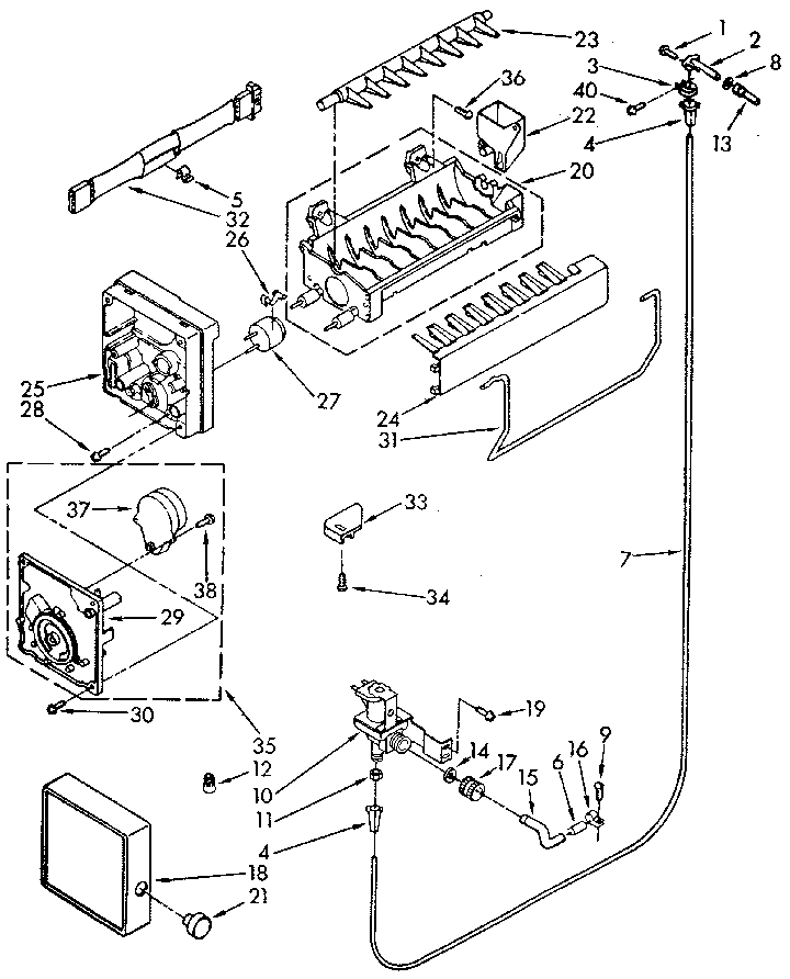 Kenmore 1069700582 icemaker diagram