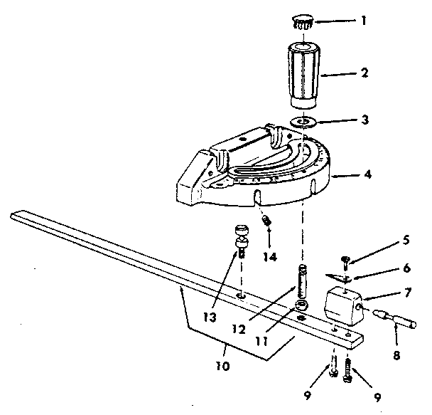 Craftsman 113298760 figure 5 - miter gauge assembly diagram