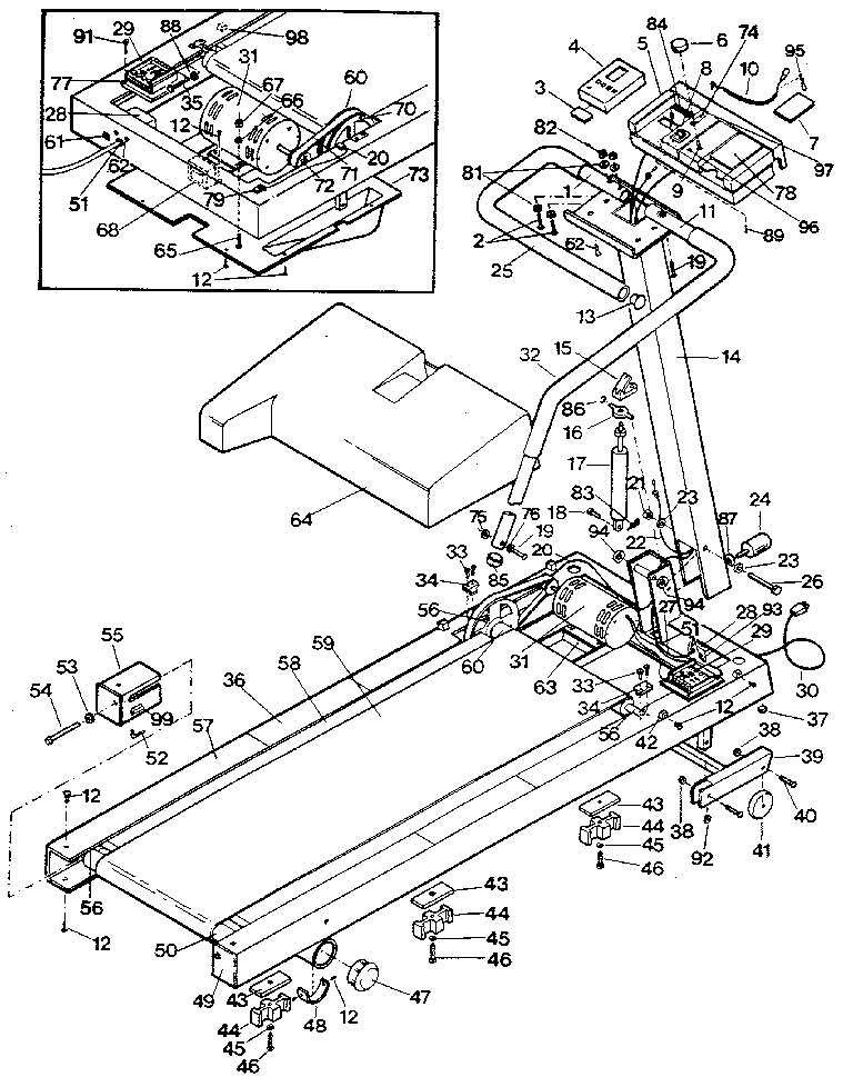 Proform PFT60-0 unit parts diagram