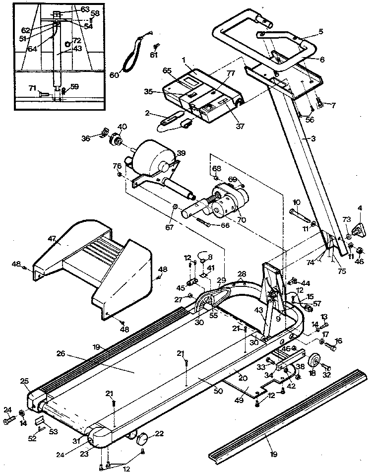 Proform TL5.0A-0 unit parts diagram