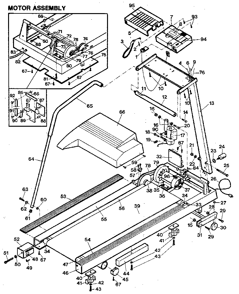 Proform PFT100SI3 unit parts diagram