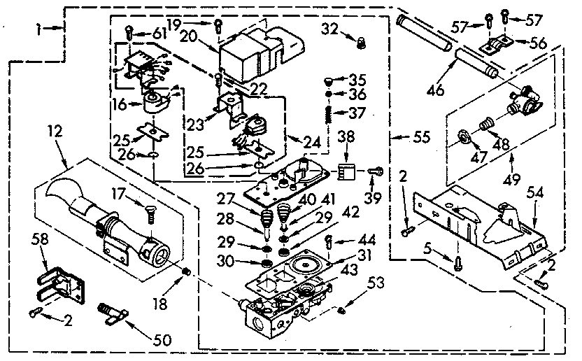 Kenmore 1107017620 burner assembly diagram