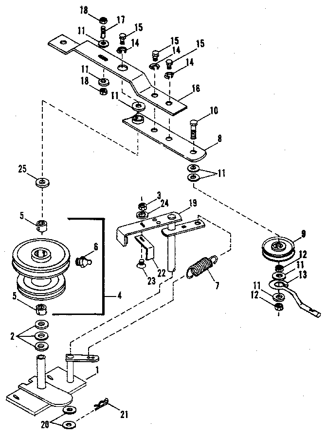 Craftsman 842240729 pulley assembly diagram