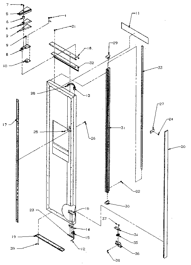 Kenmore 5969500911 freezer door diagram