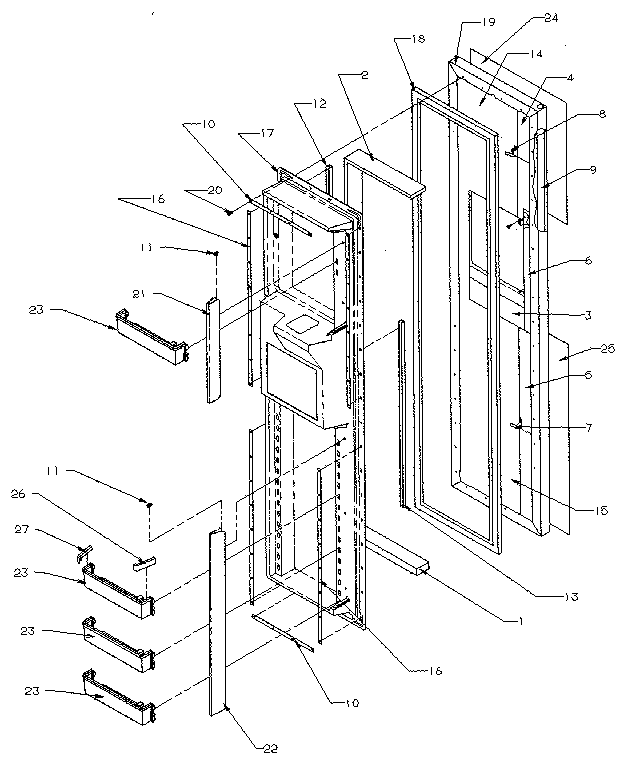 Kenmore 5969500911 freezer door diagram