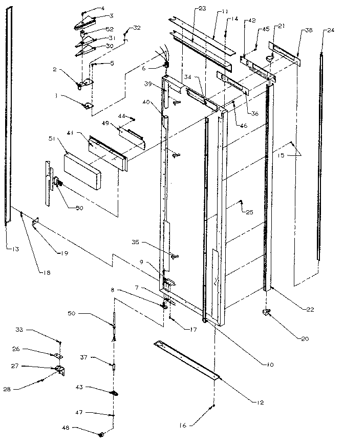 Kenmore 5969500911 refrigerator door diagram