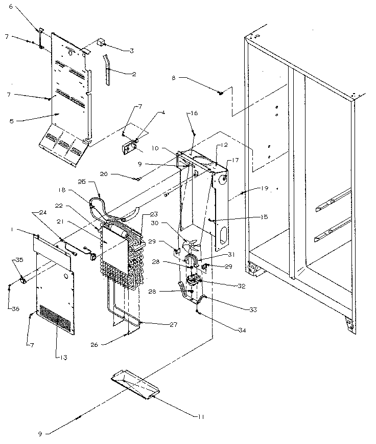 Kenmore 5969500911 evaporator diagram