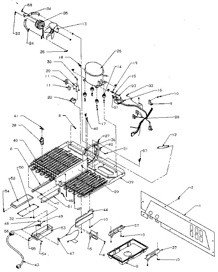 Kenmore 5969500911 machine compartment diagram