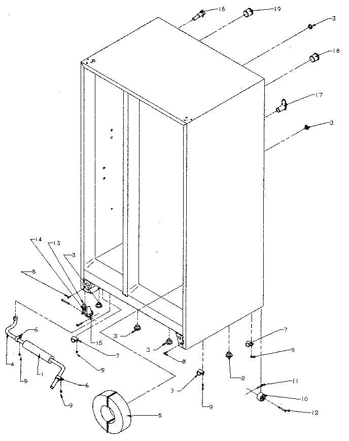 Kenmore 5969500911 drain and roller diagram