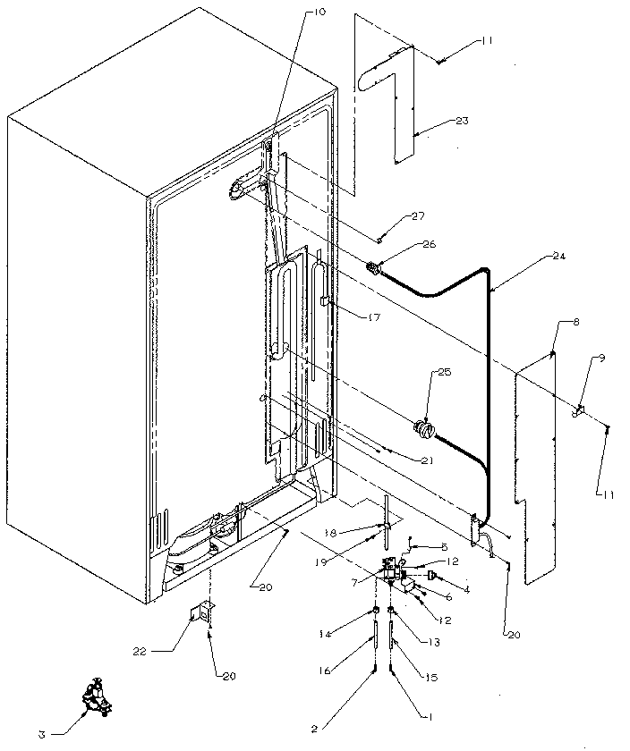 Kenmore 5969500911 cabinet back diagram