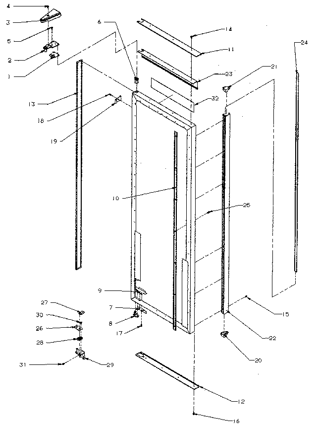 Kenmore 5969500881 refrigerator door diagram