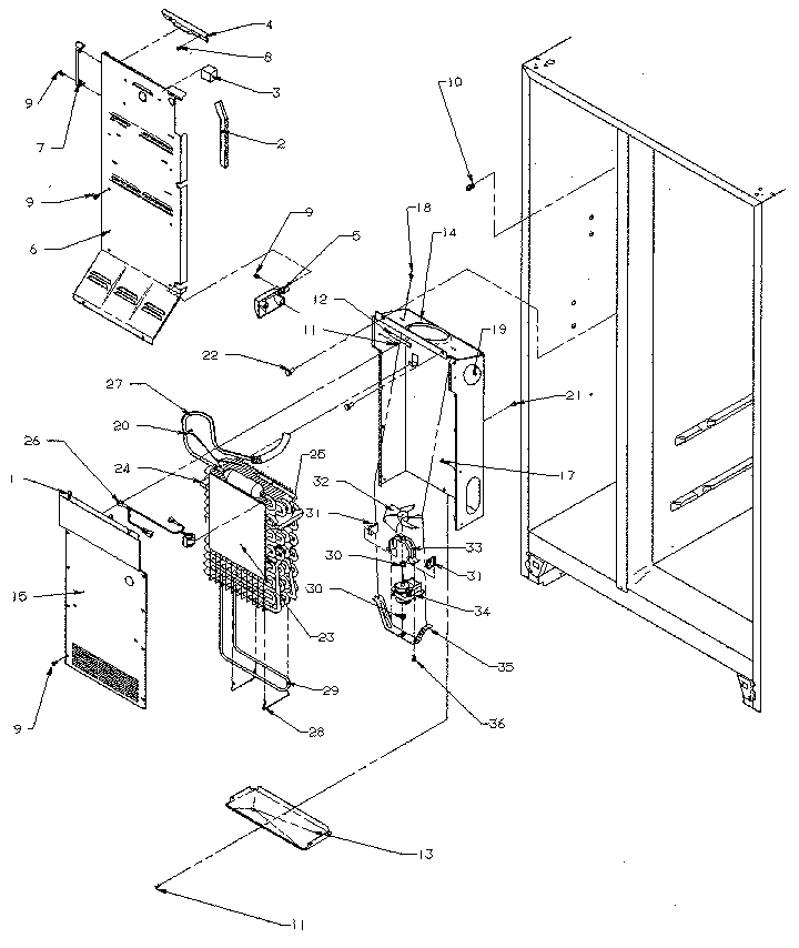 Kenmore 5969500881 evaporator diagram