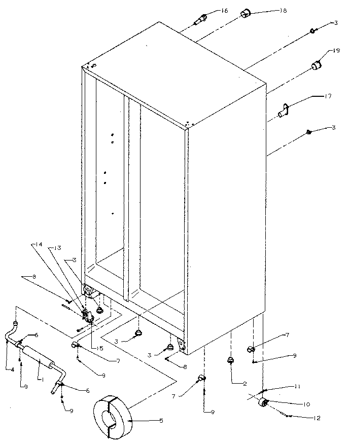 Kenmore 5969500881 drain and roller diagram