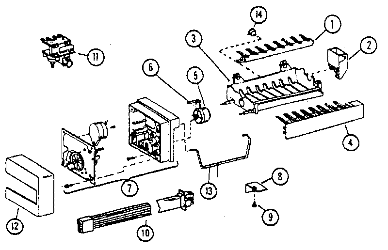 Kenmore 5969500881 8 cube compact ice maker diagram