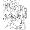 Kenmore 11087402810 lower cabinet & front panel diagram