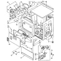 Kenmore 11087402810 upper cabinet and front panel diagram