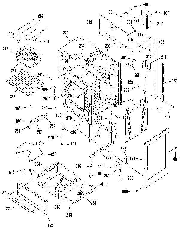 Kenmore 9119871190 lower body section diagram