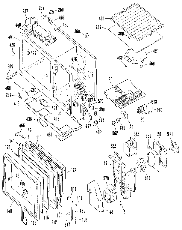 Kenmore 9119871190 microwave module section diagram