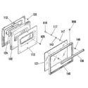 Kenmore 9117299182 oven door section diagram