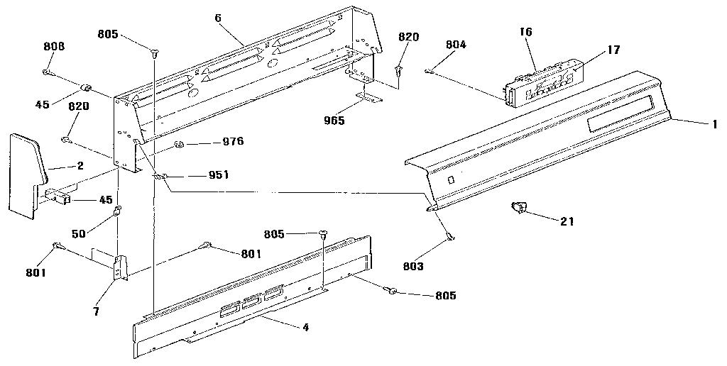 Kenmore 9117360991 backguard section diagram