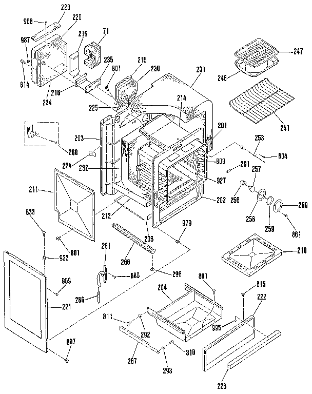 Kenmore 9117360991 body section diagram