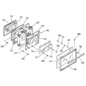 Kenmore 9117390992 oven door section diagram