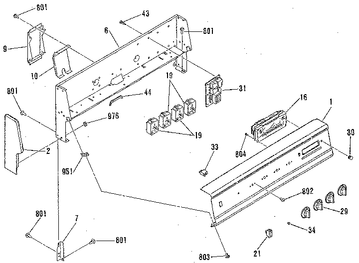 Kenmore 9119328813 backguard section diagram