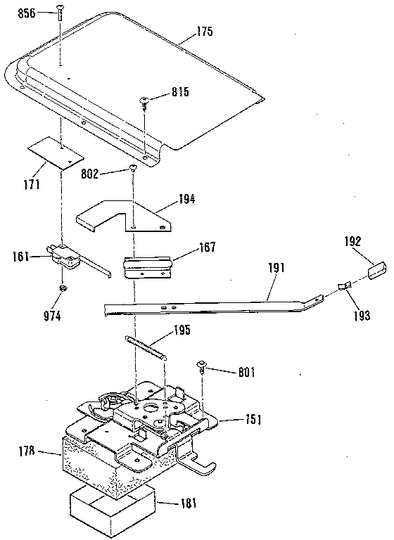 Kenmore 9119328813 door lock section diagram