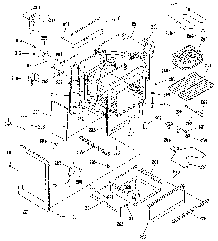 Kenmore 9119328813 body section diagram