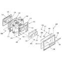 Kenmore 9117359181 oven door section diagram