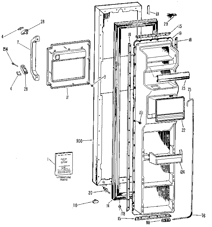 Kenmore 3639517926 freezer door diagram