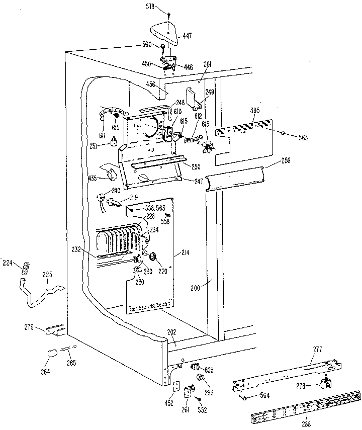 Kenmore 3639517926 freezer section diagram
