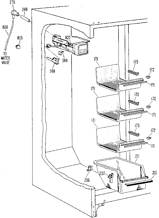 Kenmore 3639517926 freezer section diagram